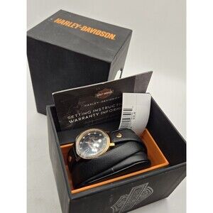 NEW Harley-Davidson Bulova Double Wrap 77l109 watch. Bonus Belt Buckle
